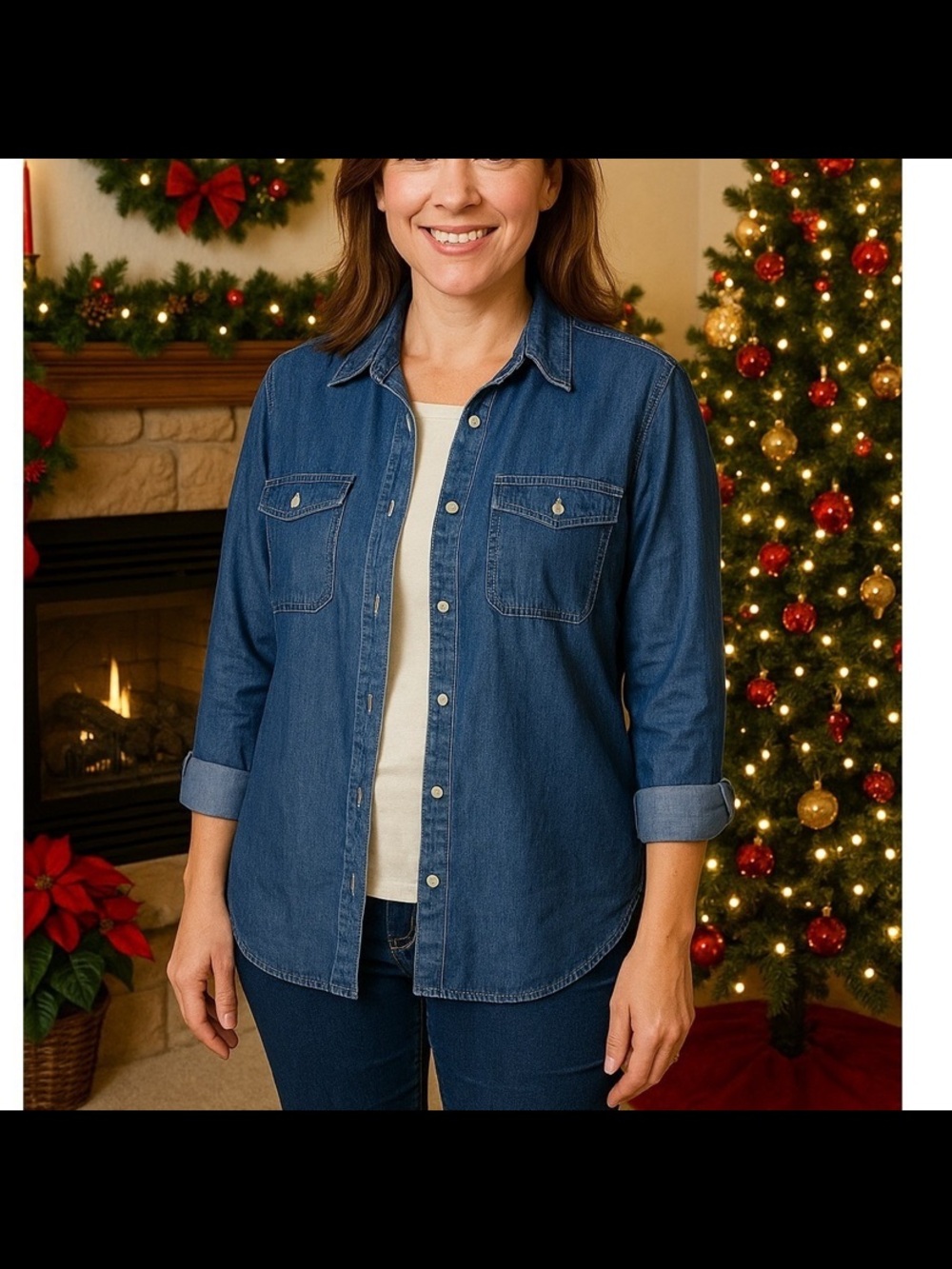 Ladies button down tunic - Picture 3 of 7